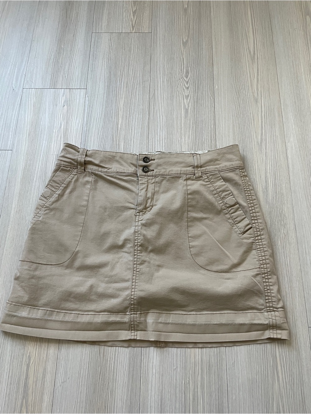 Sonoma Khaki Casual Mini Skirt